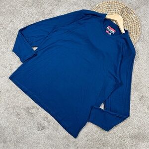 Karbon Men’s Merino Wool Longsleeve Shirt Crew Neck Base Layer Outdoor Blue XL